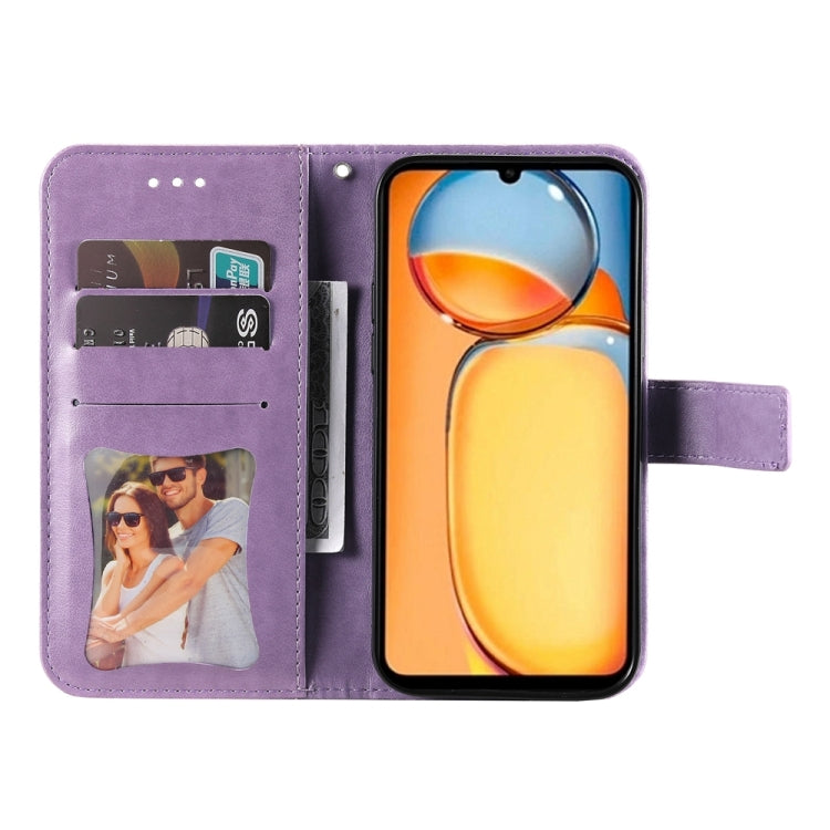 7-petal Flowers Embossing Leather Phone Case