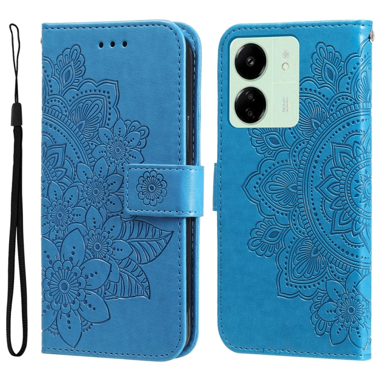 7-petal Flowers Embossing Leather Phone Case