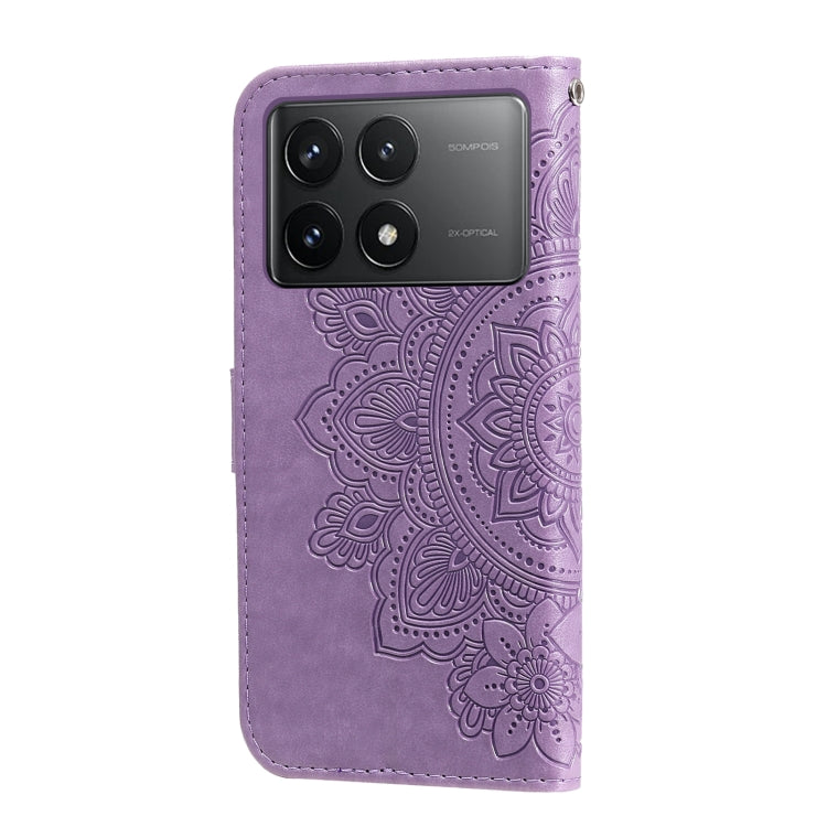 7-petal Flowers Embossing Leather Phone Case