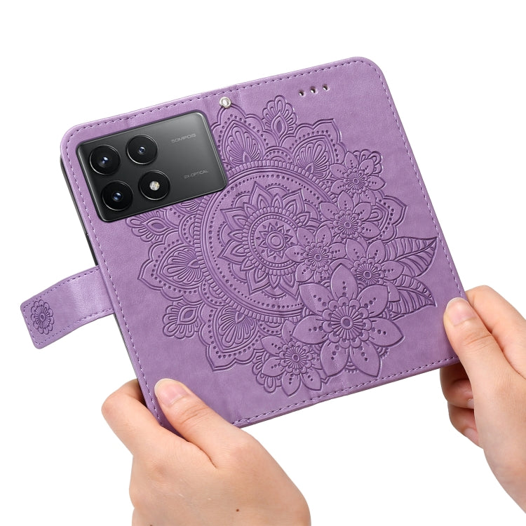7-petal Flowers Embossing Leather Phone Case