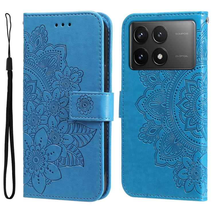 7-petal Flowers Embossing Leather Phone Case