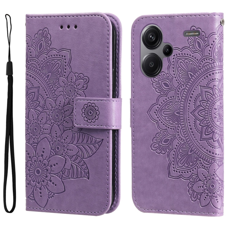 7-petal Flowers Embossing Leather Phone Case