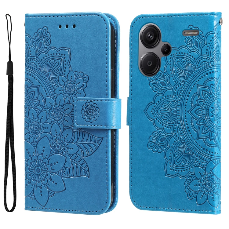 7-petal Flowers Embossing Leather Phone Case