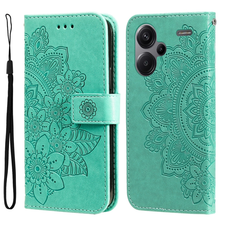 7-petal Flowers Embossing Leather Phone Case
