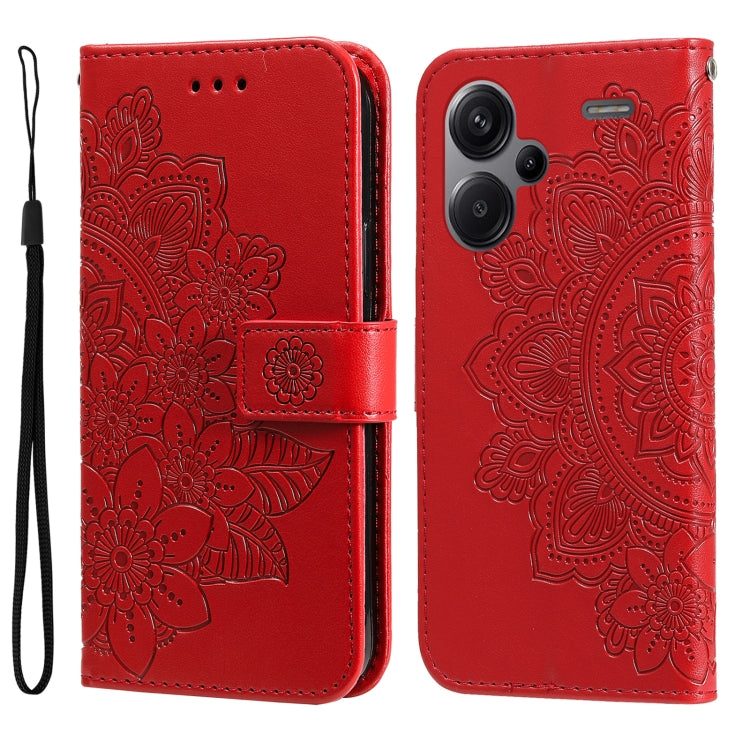 7-petal Flowers Embossing Leather Phone Case
