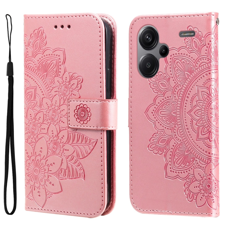 7-petal Flowers Embossing Leather Phone Case