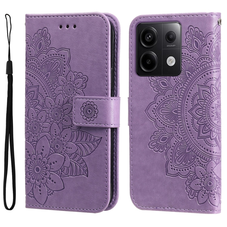7-petal Flowers Embossing Leather Phone Case