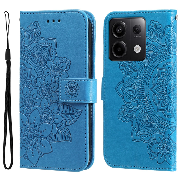 7-petal Flowers Embossing Leather Phone Case