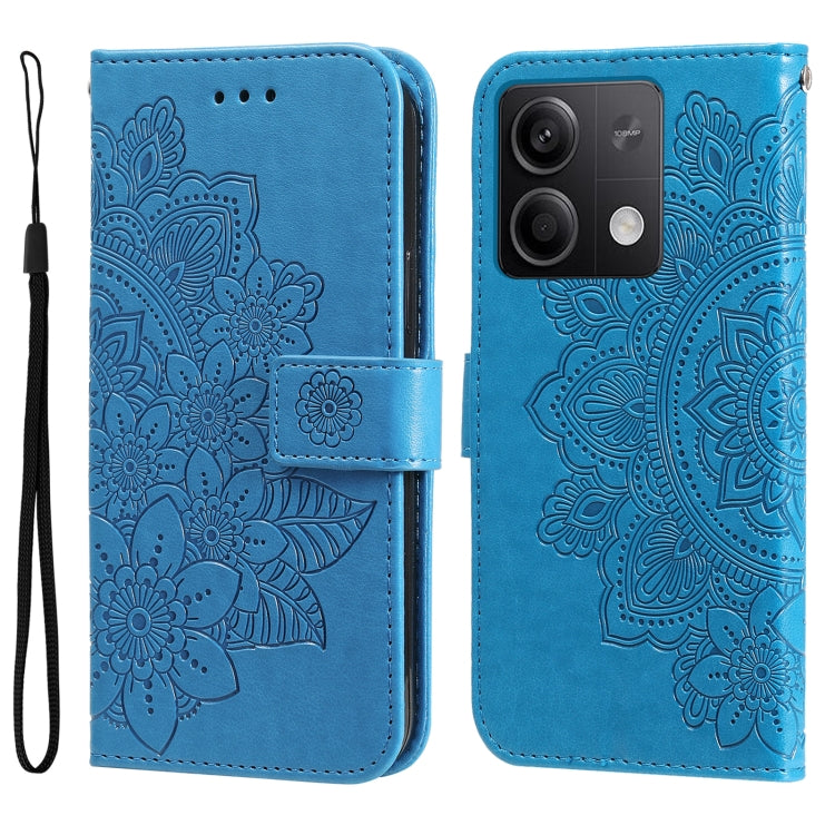 7-petal Flowers Embossing Leather Phone Case