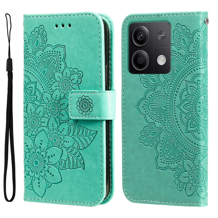 7-petal Flowers Embossing Leather Phone Case