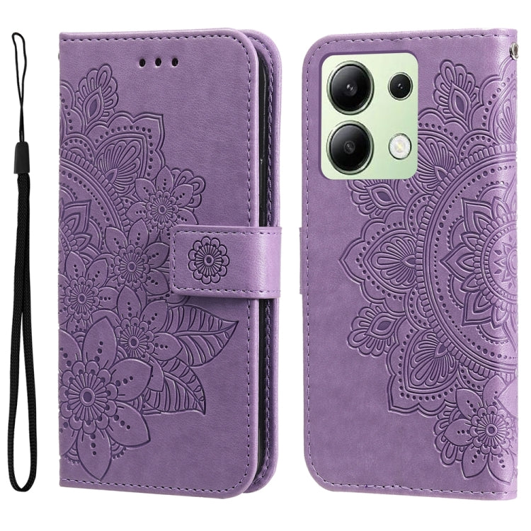 7-petal Flowers Embossing Leather Phone Case