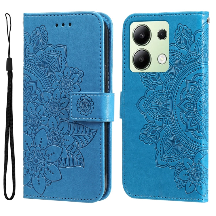 7-petal Flowers Embossing Leather Phone Case