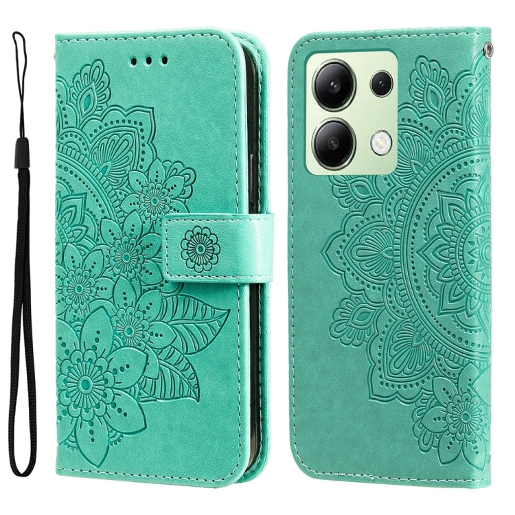 7-petal Flowers Embossing Leather Phone Case