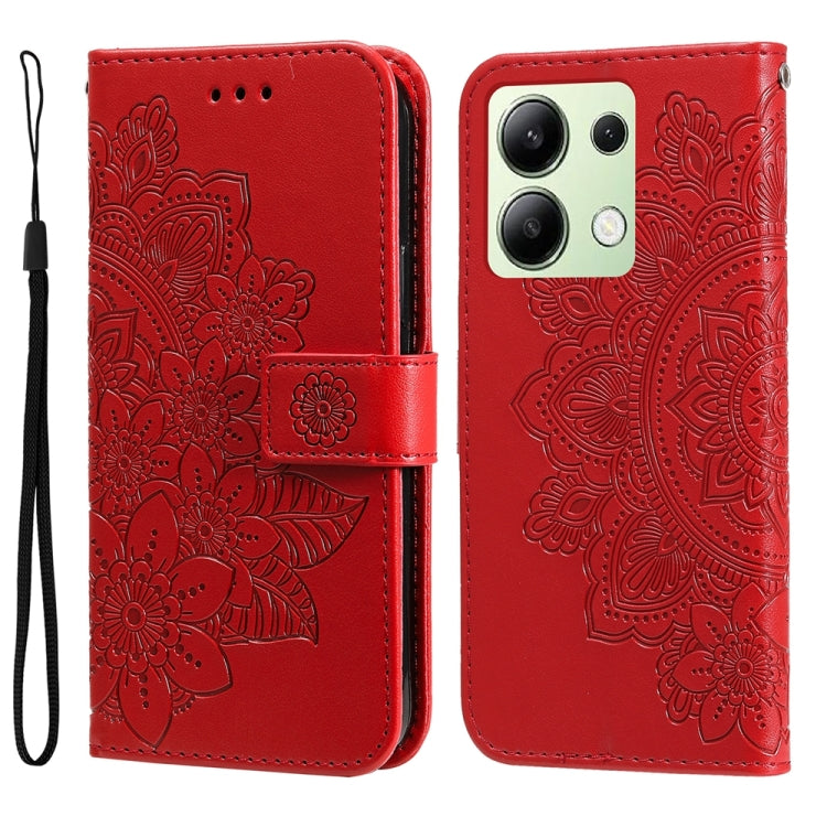 7-petal Flowers Embossing Leather Phone Case