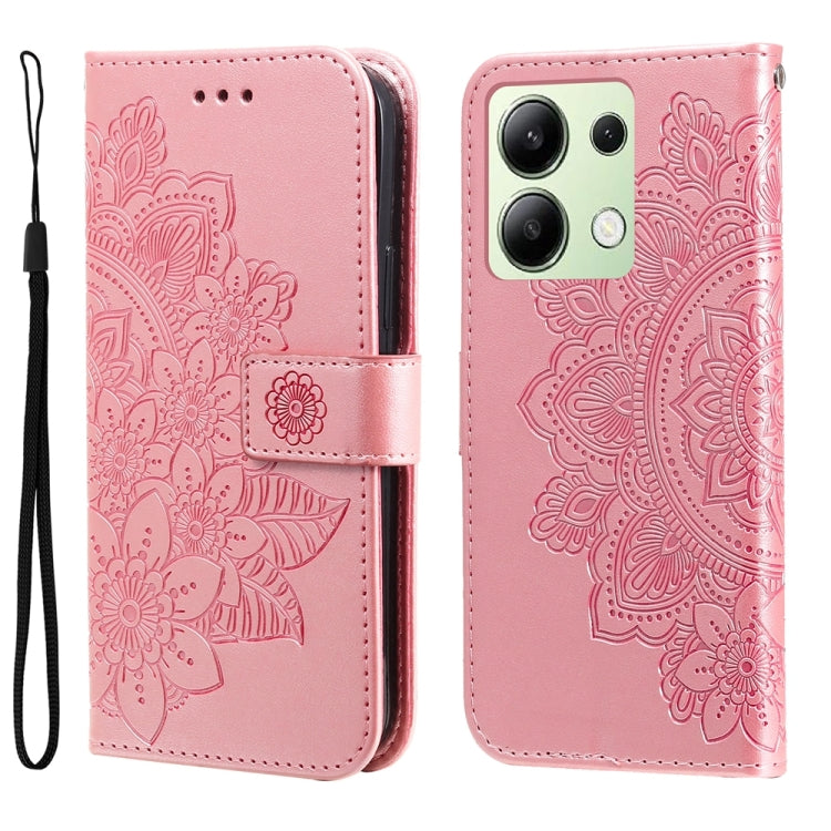 7-petal Flowers Embossing Leather Phone Case