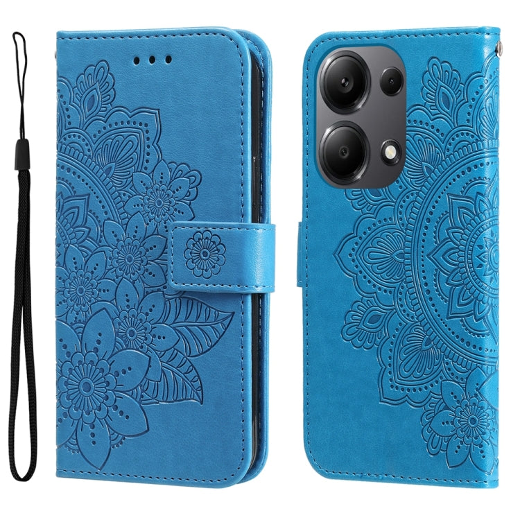 7-petal Flowers Embossing Leather Phone Case