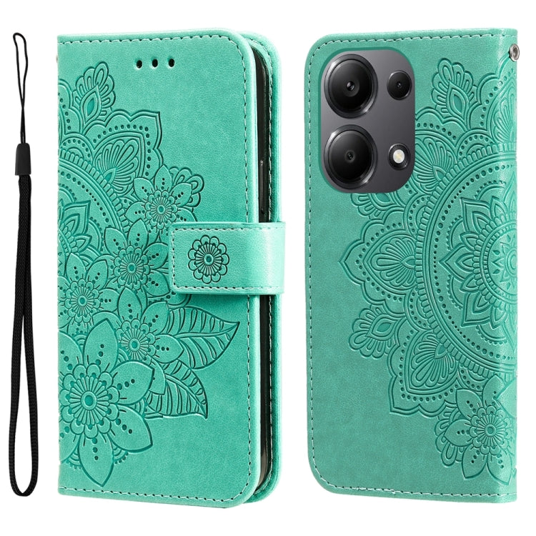 7-petal Flowers Embossing Leather Phone Case