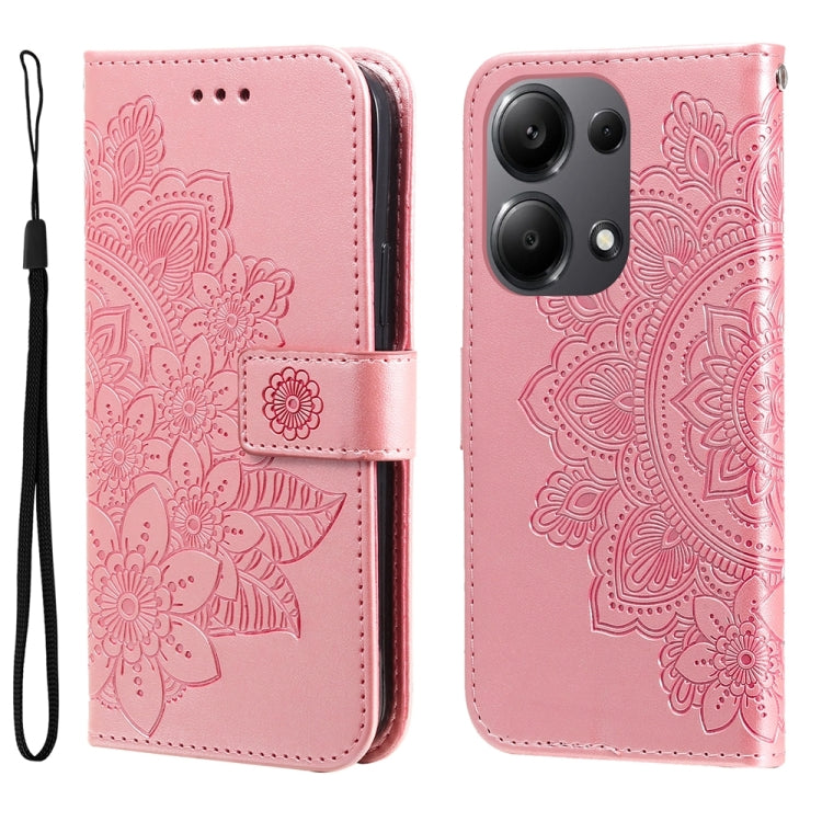 7-petal Flowers Embossing Leather Phone Case