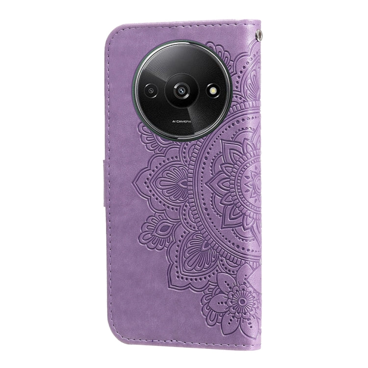 7-petal Flowers Embossing Leather Phone Case