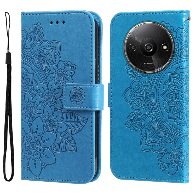 7-petal Flowers Embossing Leather Phone Case