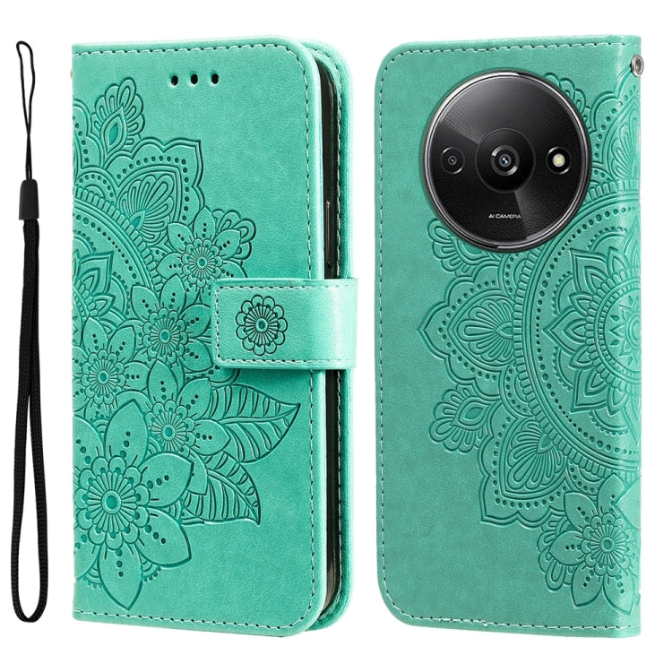 7-petal Flowers Embossing Leather Phone Case