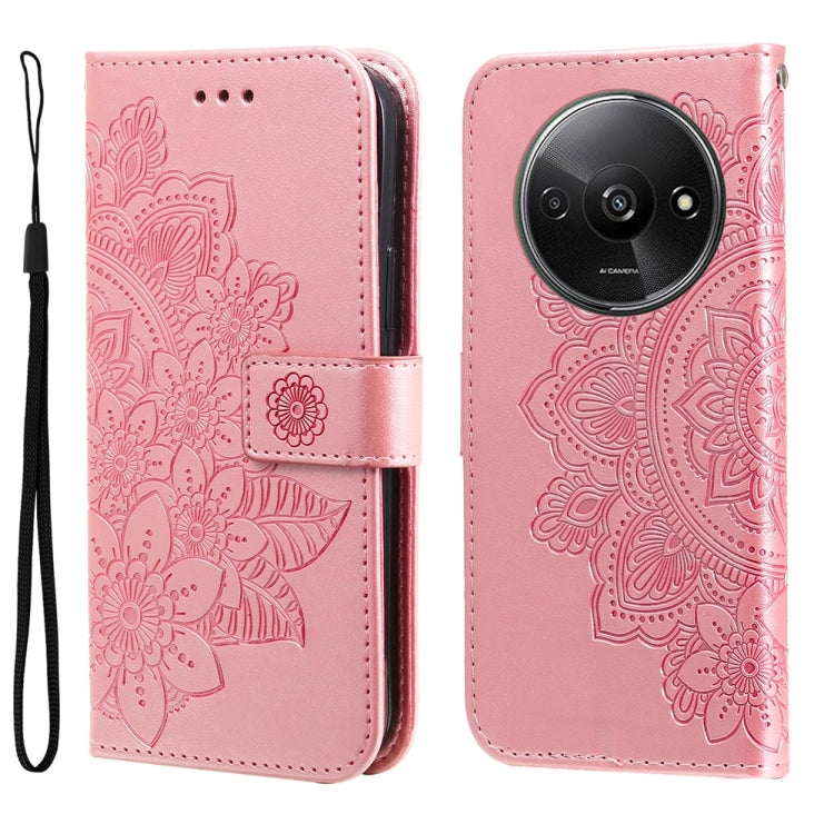 7-petal Flowers Embossing Leather Phone Case