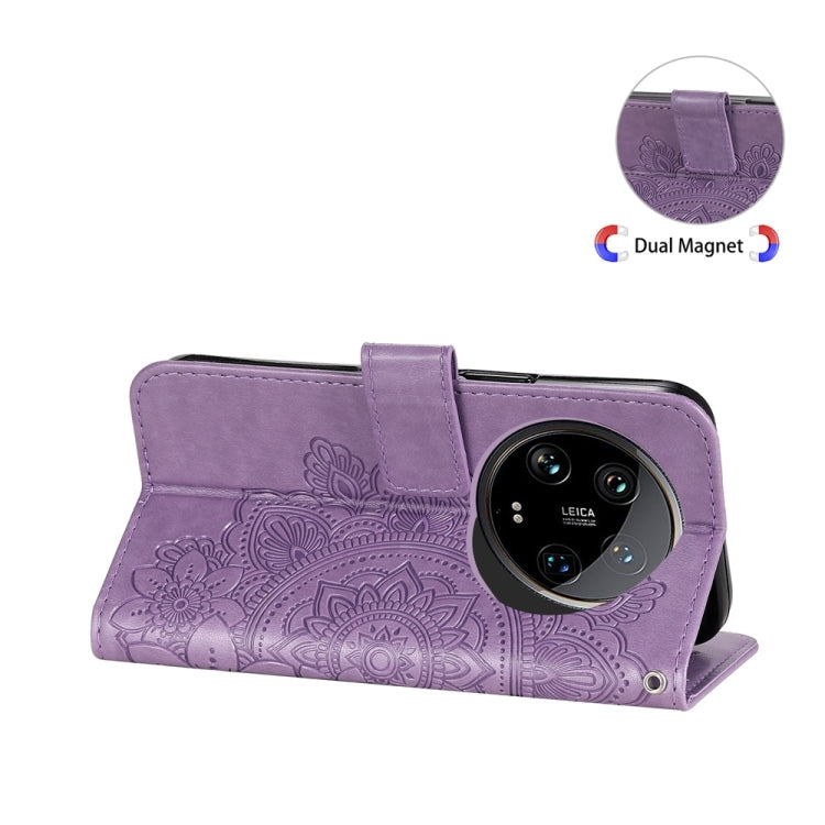 7-petal Flowers Embossing Leather Phone Case