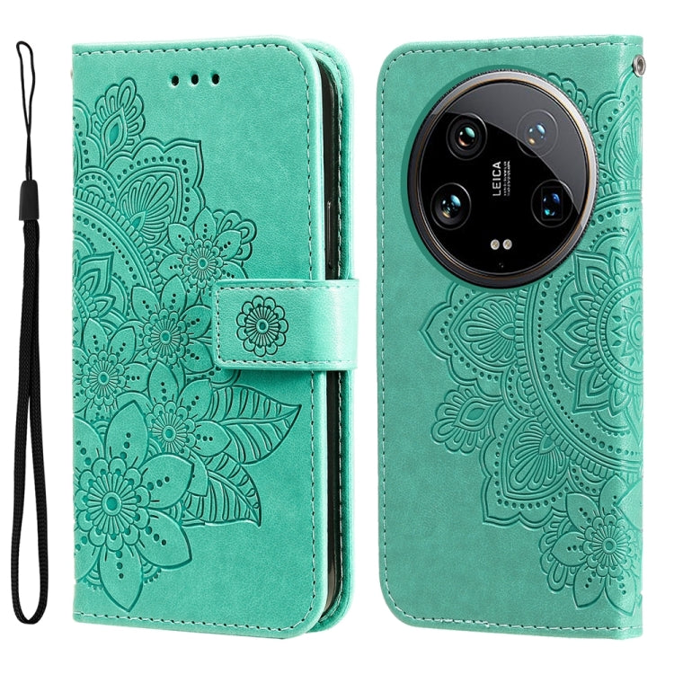 7-petal Flowers Embossing Leather Phone Case