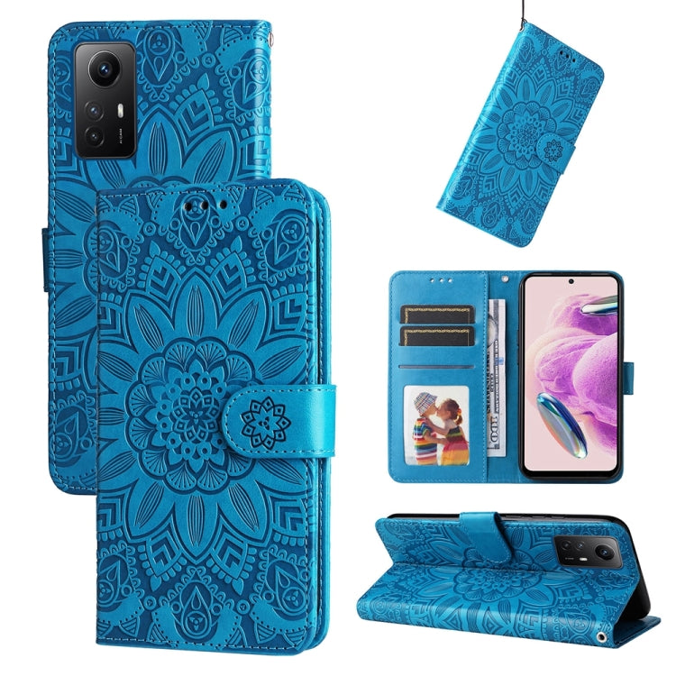 Embossed Sunflower Leather Phone Case, For Xiaomi Redmi K70 / K70 Pro, For Xiaomi Redmi Poco F5, For Xiaomi Redmi K60 / K60 Pro, For Xiaomi Redmi Note 12S 4G