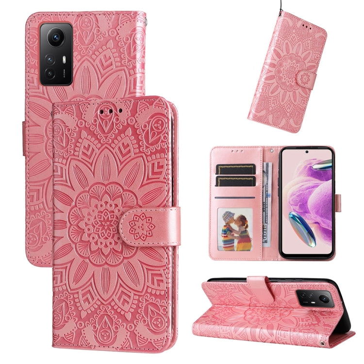 Embossed Sunflower Leather Phone Case, For Xiaomi Redmi K70 / K70 Pro, For Xiaomi Redmi Poco F5, For Xiaomi Redmi K60 / K60 Pro, For Xiaomi Redmi Note 12S 4G