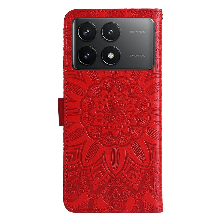 Embossed Sunflower Leather Phone Case, For Xiaomi Redmi K70 / K70 Pro, For Xiaomi Redmi Poco F5, For Xiaomi Redmi K60 / K60 Pro, For Xiaomi Redmi Note 12S 4G