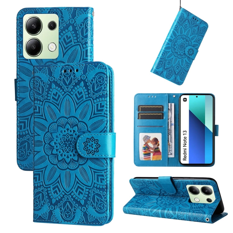 Embossed Sunflower Leather Phone Case, For Xiaomi Redmi A3, For Xiaomi Redmi Note13 Pro 4G Global/Poco M6 Pro 4G, For Xiaomi Redmi Note13 4G, For Xiaomi Redmi K70E