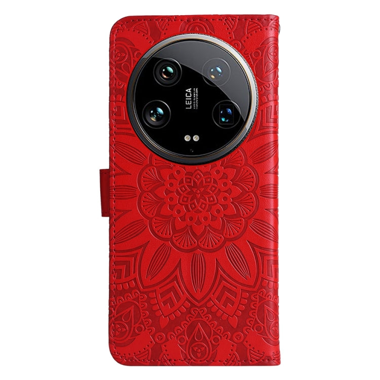 Embossed Sunflower Leather Phone Case, For Xiaomi 14 Ultra, For Xiaomi 14 Pro, For Xiaomi 14, For Xiaomi Redmi Note13 5G Global