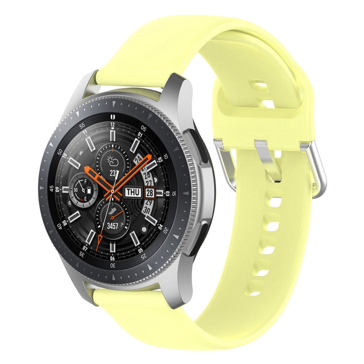 22mm Universal Silver Buckle Silicone Replacement Wrist Strap, S