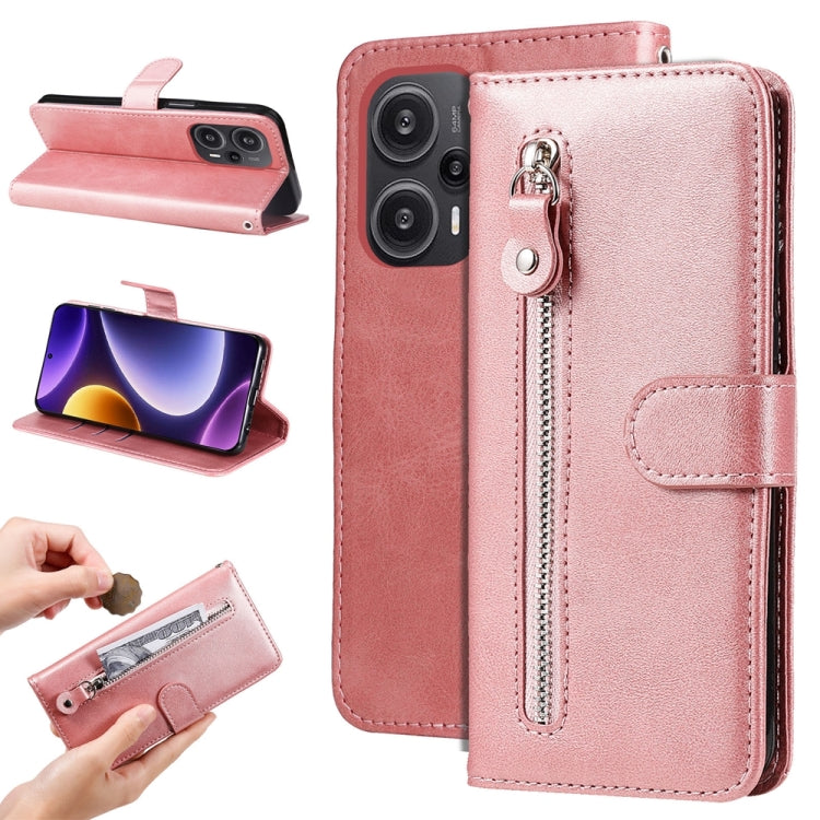 Calf Texture Zipper Leather Phone Case, For Xiaomi Redmi Poco F5, For Xiaomi 13T / Redmi K60 Ultra, For Xiaomi Redmi K60 / K60 Pro, For Xiaomi Redmi Note 12S 4G
