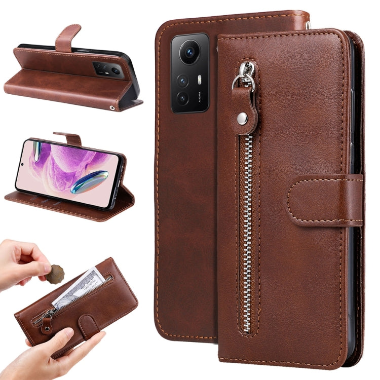 Calf Texture Zipper Leather Phone Case, For Xiaomi Redmi Poco F5, For Xiaomi 13T / Redmi K60 Ultra, For Xiaomi Redmi K60 / K60 Pro, For Xiaomi Redmi Note 12S 4G