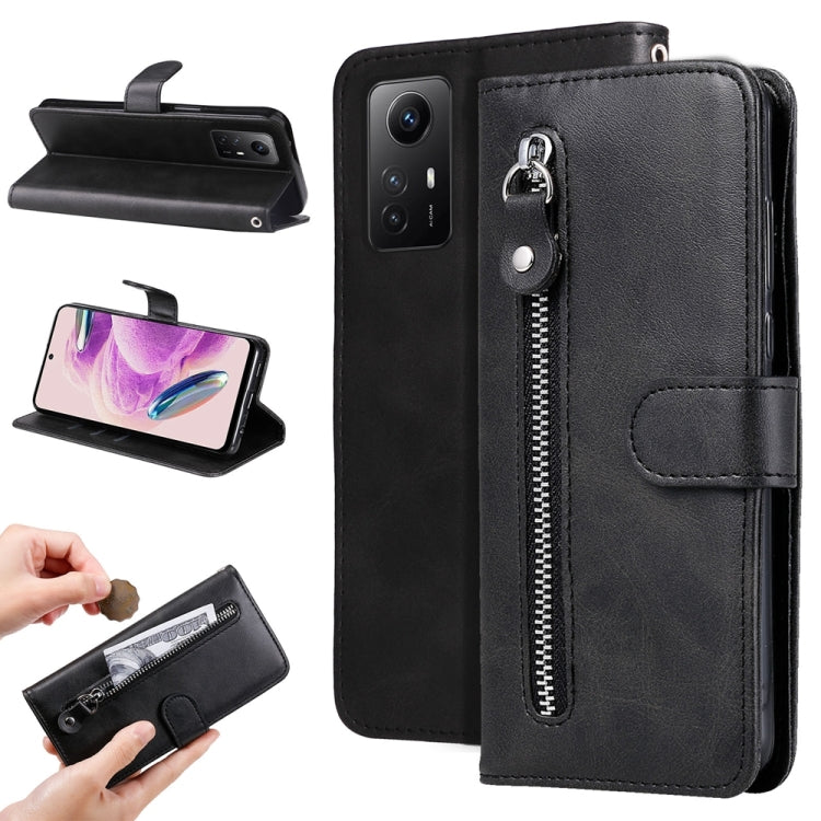 Calf Texture Zipper Leather Phone Case, For Xiaomi Redmi Poco F5, For Xiaomi 13T / Redmi K60 Ultra, For Xiaomi Redmi K60 / K60 Pro, For Xiaomi Redmi Note 12S 4G