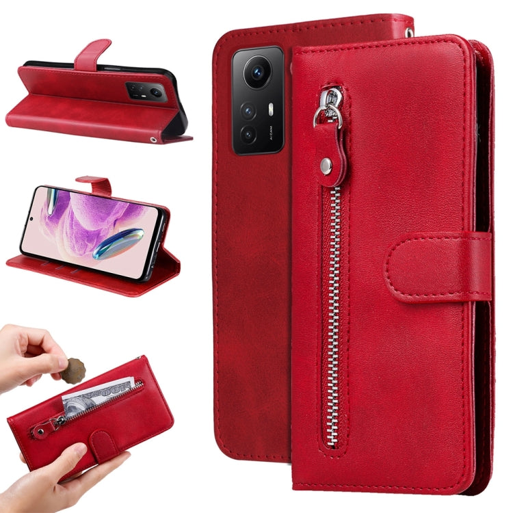 Calf Texture Zipper Leather Phone Case, For Xiaomi Redmi Poco F5, For Xiaomi 13T / Redmi K60 Ultra, For Xiaomi Redmi K60 / K60 Pro, For Xiaomi Redmi Note 12S 4G
