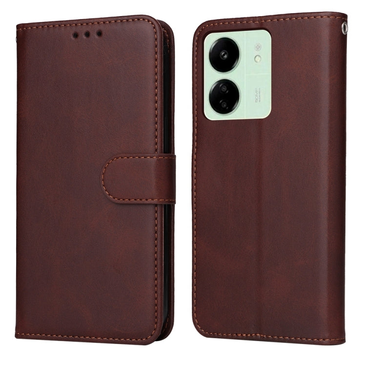 Classic Calf Texture Flip Leather Phone Case, For Xiaomi Redmi Note13 5G Global, For Xiaomi Redmi 13C 4G, For Xiaomi Redmi Note13 Pro+ 5G Global, For Xiaomi Redmi Note13 Pro 5G Global