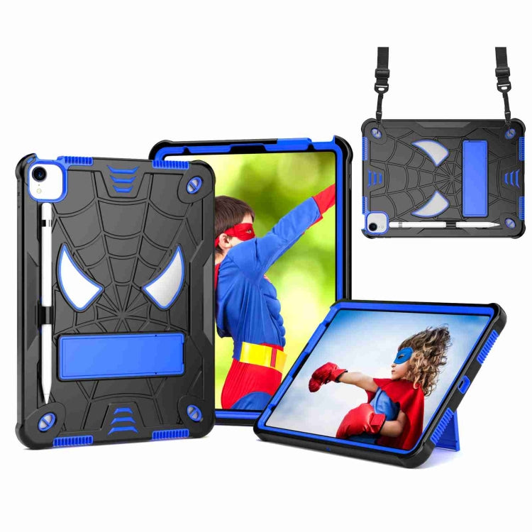 Spider Texture Silicone Hybrid PC Tablet Case with Shoulder Strap, For iPad 10th Gen 10.9 2022, For iPad Pro 11 2021 / Air 5 10.9