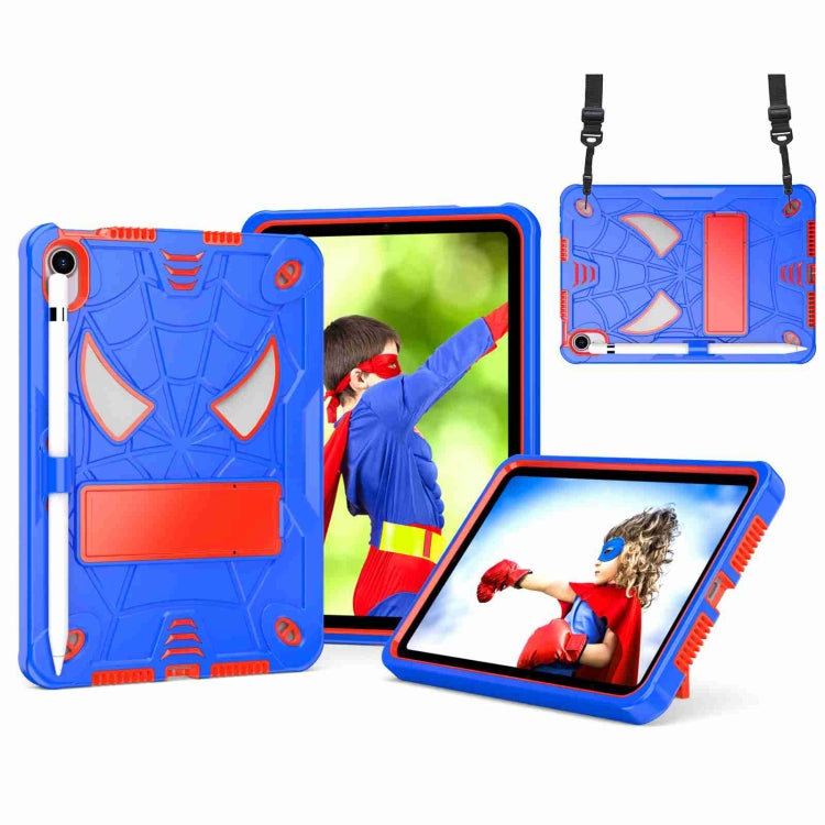 Spider Texture Silicone Hybrid PC Tablet Case with Shoulder Strap, For iPad 10.2 2021 / 2020 / 2019, For iPad mini 6