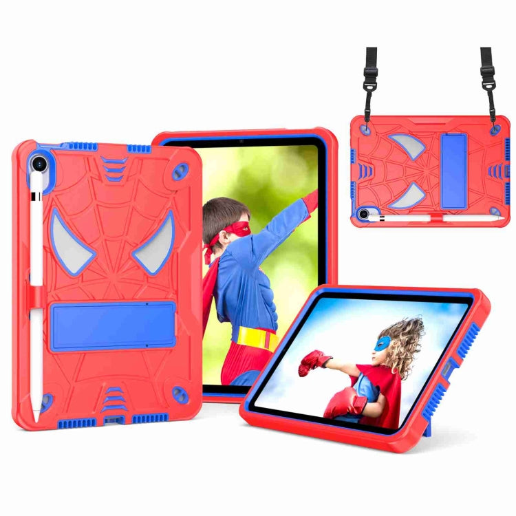 Spider Texture Silicone Hybrid PC Tablet Case with Shoulder Strap, For iPad 10.2 2021 / 2020 / 2019, For iPad mini 6