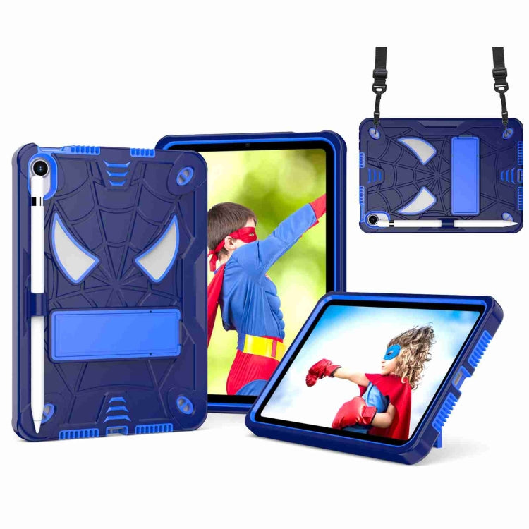 Spider Texture Silicone Hybrid PC Tablet Case with Shoulder Strap, For iPad 10.2 2021 / 2020 / 2019, For iPad mini 6