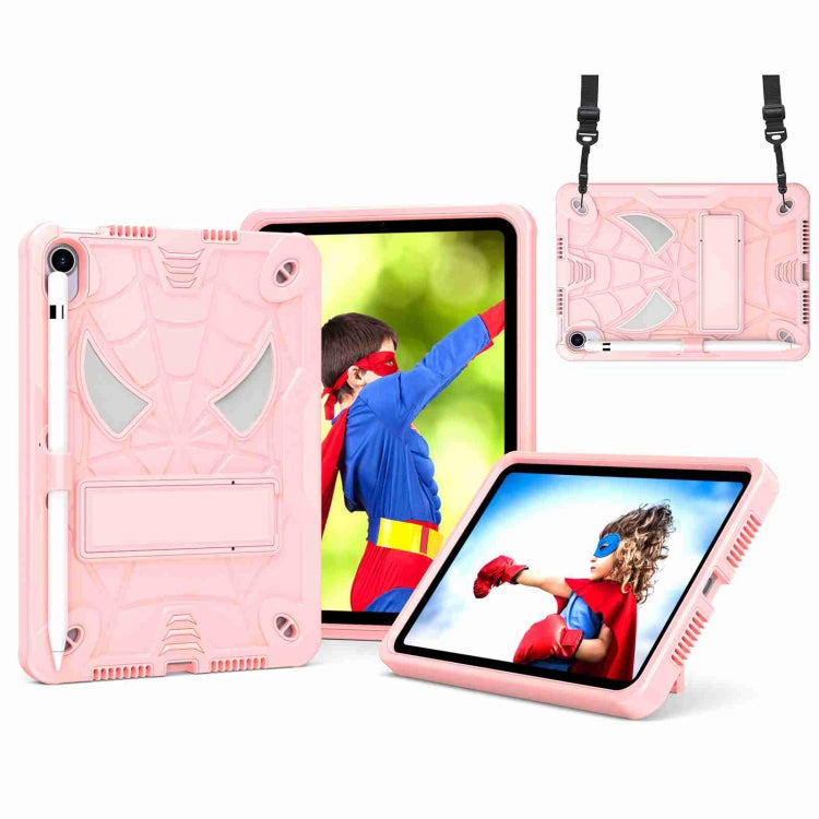 Spider Texture Silicone Hybrid PC Tablet Case with Shoulder Strap, For iPad 10.2 2021 / 2020 / 2019, For iPad mini 6