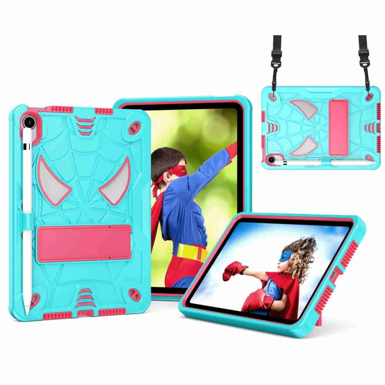 Spider Texture Silicone Hybrid PC Tablet Case with Shoulder Strap, For iPad 10.2 2021 / 2020 / 2019, For iPad mini 6
