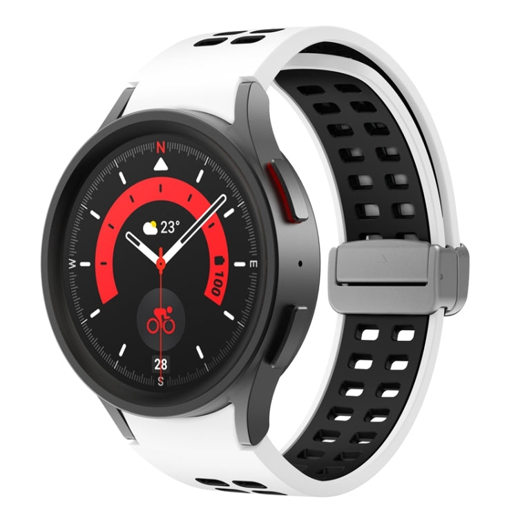 Double-row Hole Folding Buckle Silicone Watch Band, For Samsung Galaxy Watch5