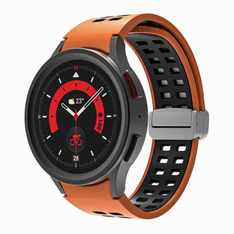 Double-row Hole Folding Buckle Silicone Watch Band, For Samsung Galaxy Watch5