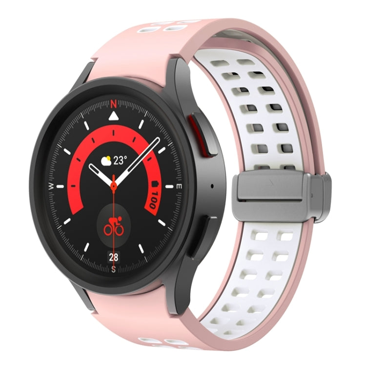 Double-row Hole Folding Buckle Silicone Watch Band, For Samsung Galaxy Watch5