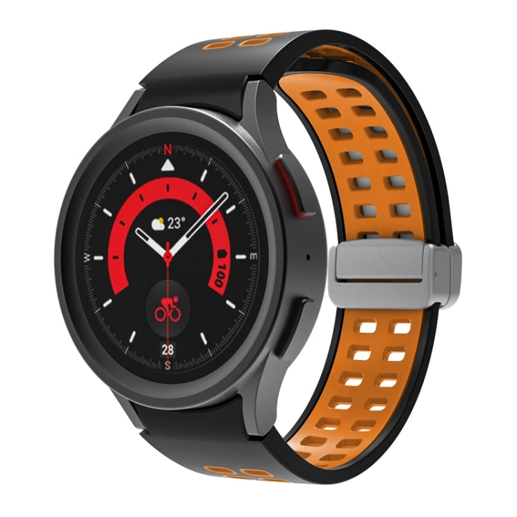 Double-row Hole Folding Buckle Silicone Watch Band, For Samsung Galaxy Watch5