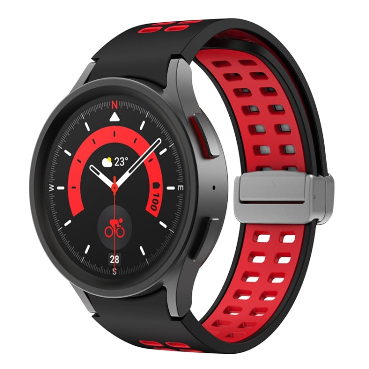 Double-row Hole Folding Buckle Silicone Watch Band, For Samsung Galaxy Watch5